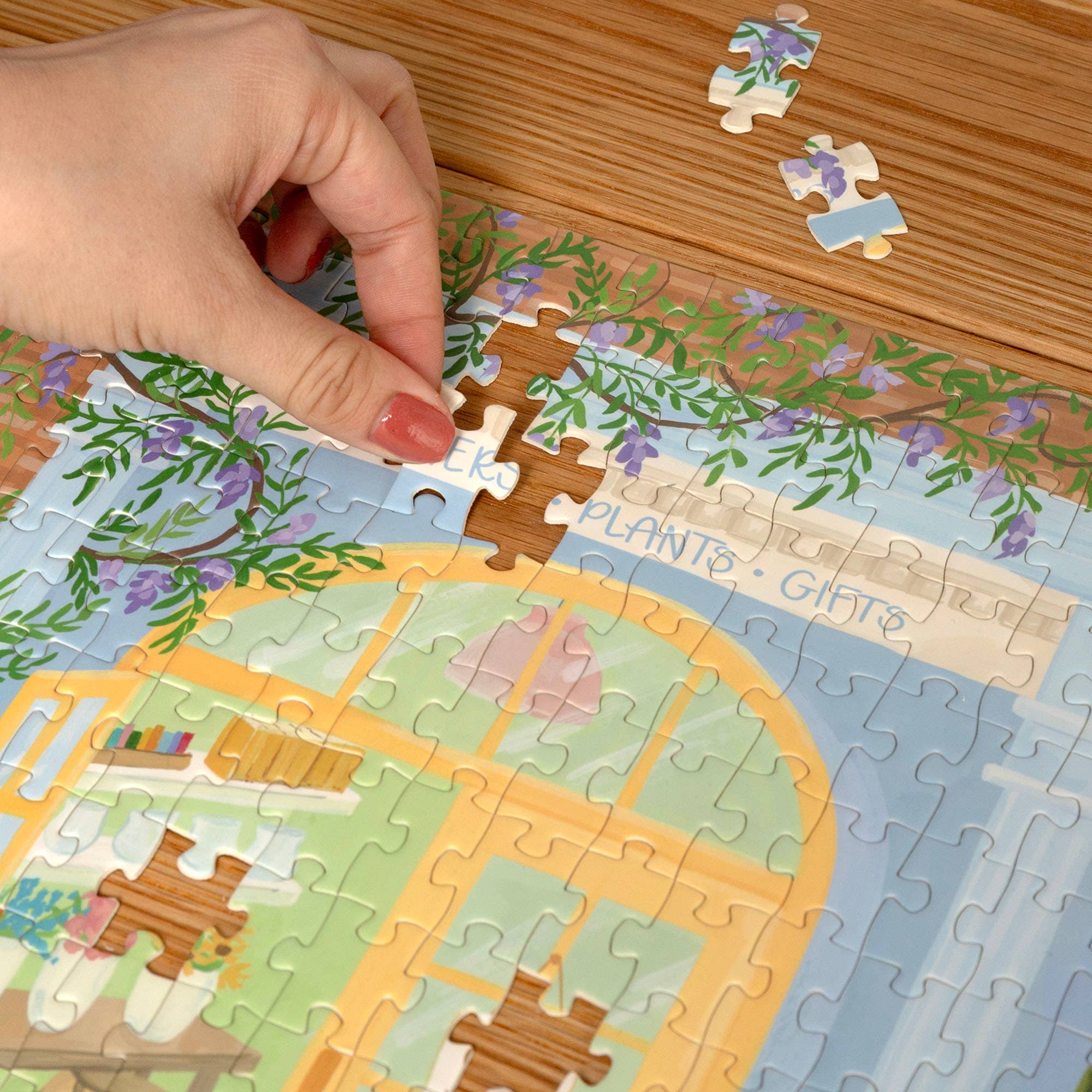 Flower Shop - 400 Piece Panoramic Jigsaw Puzzle&