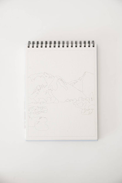 Landscape Watercoloring Book-21Outlines with Video Tutorials